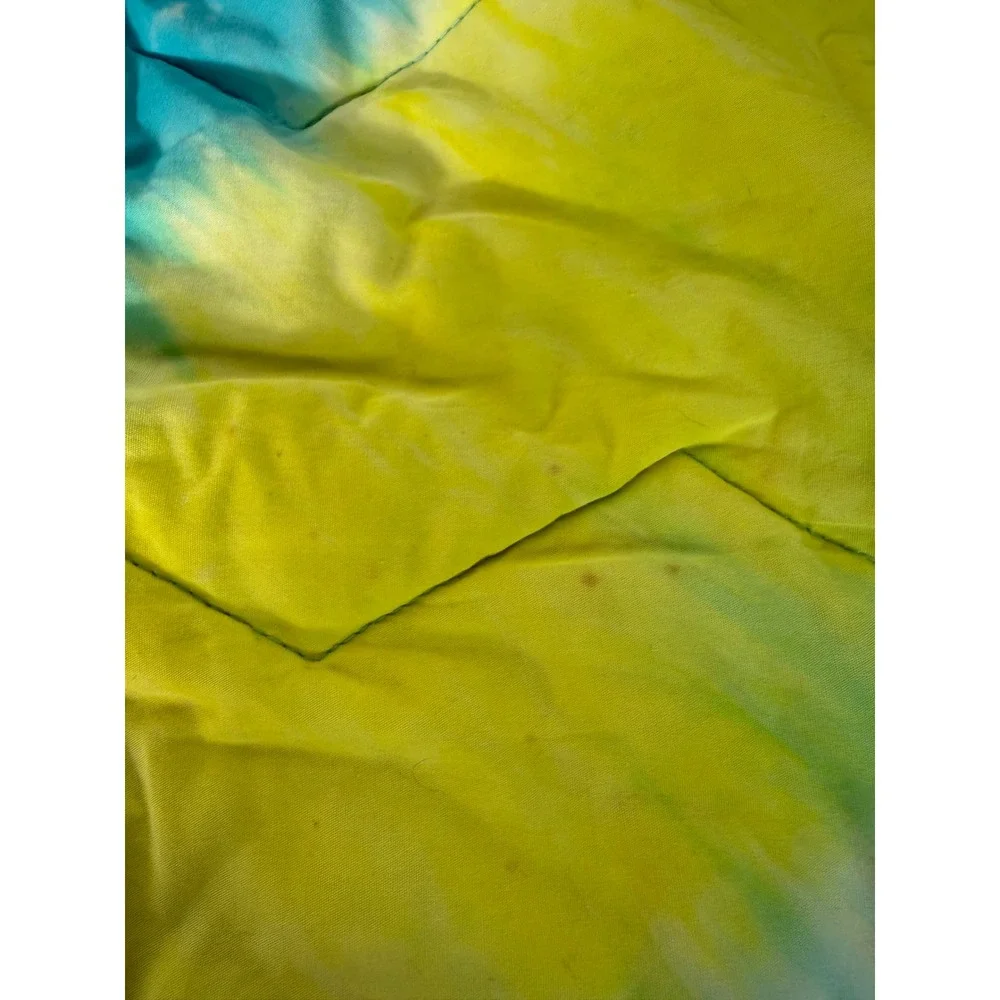 Xhilaration‎ Tie Dye Quilted Pillow Sham Standard Blue Yellow Euro